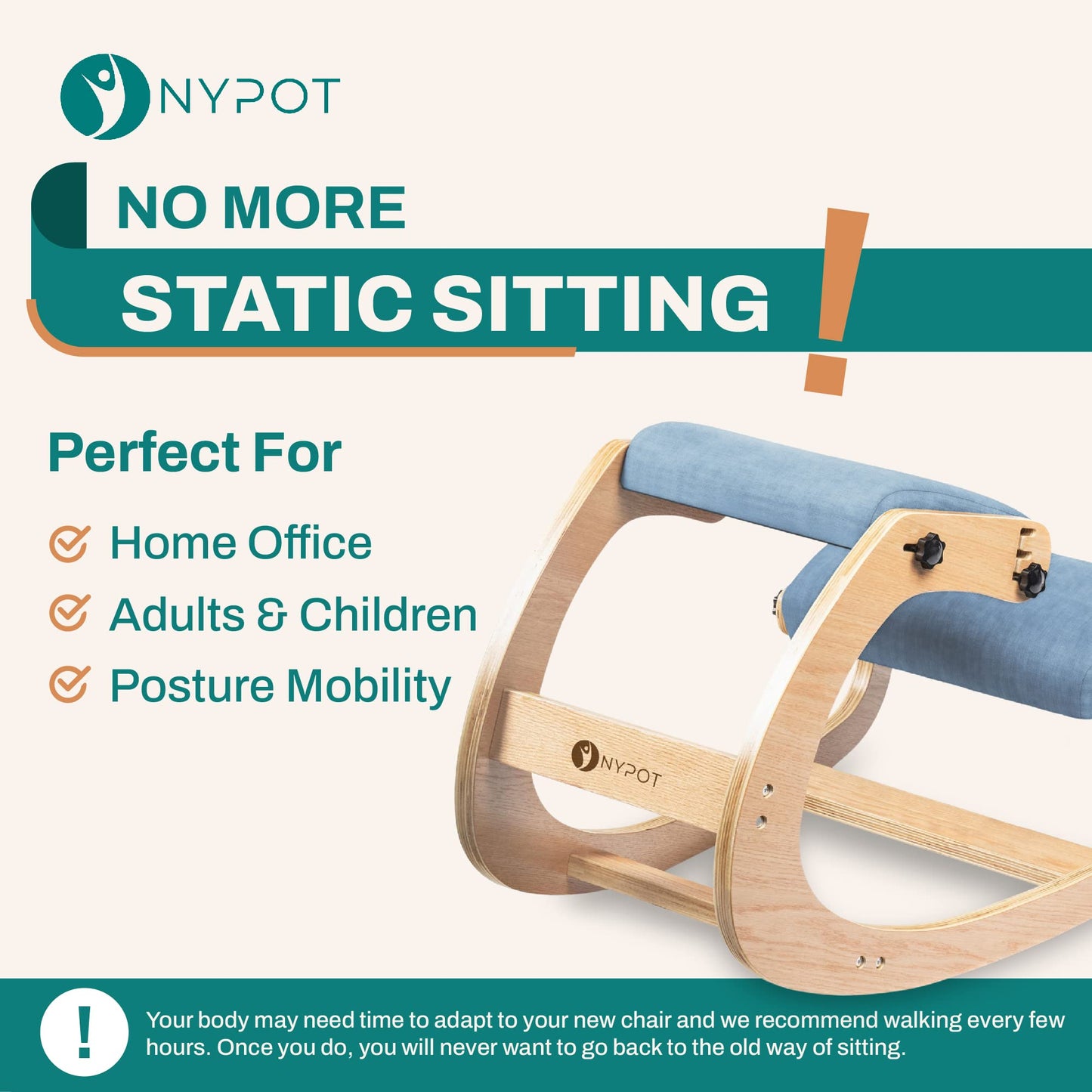 NYPOT Ergonomic Kneeling Chair